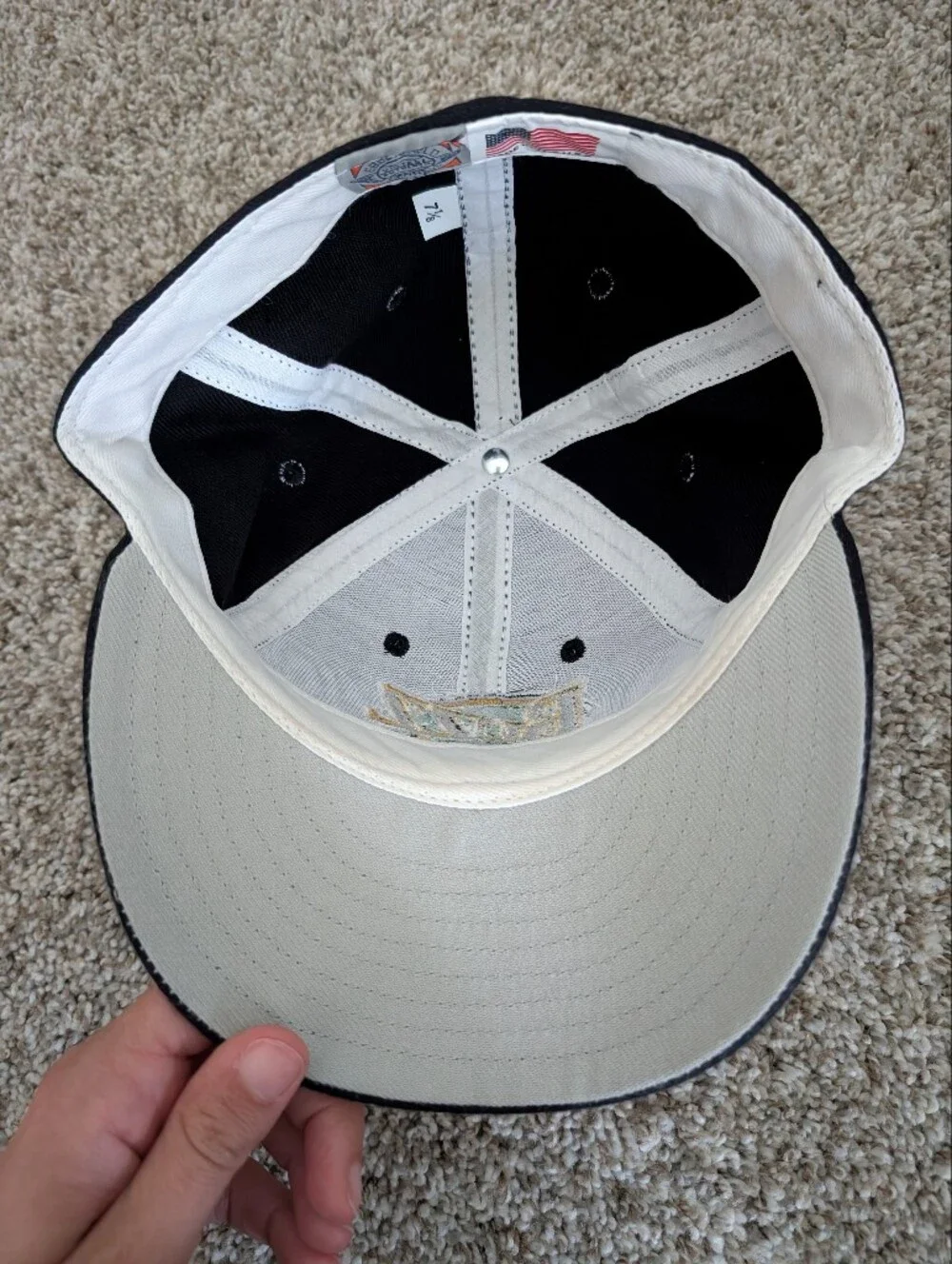 Vtg Salt Lake‎ City Bees Black Buzz Embroidered Logo Baseball Cap Sz 7.5